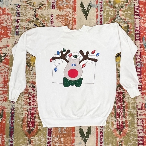 Vintage Other - Rudolph The Red Nose Reindeer Christmas Xmas Ugly 1980s Sweatshirt